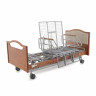Кровать для лежачих больных электрическая MED-MOS DB-2B с поворотным креслом в левую сторону (коричневый)